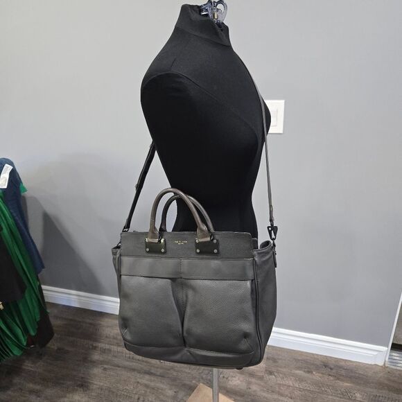🐢 Rag & Bone Pilot Bag Large Dark Grey Excellent Condition - Picture 11 of 17
